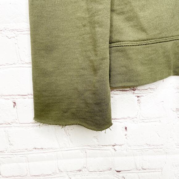 Blue Life Army Green Lace Up Front Sweatshirt Medium - Picture 4 of 6